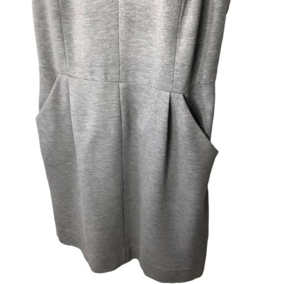 MILLY Lt Grey Marled T Back Knit Dress Size Medium - Picture 4 of 15